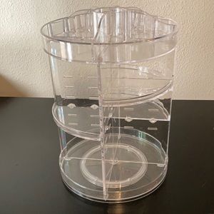 Clear Rotating Beauty Makeup Organizer Storage Space Saver Jewelry Skincare